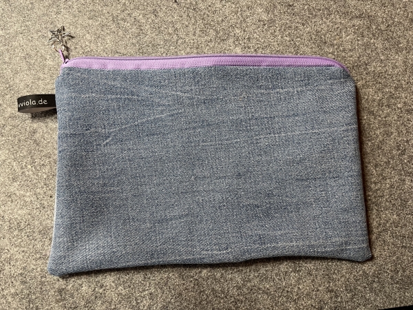 Kosmetiktasche   (lila- grau karriert -Art. 032)